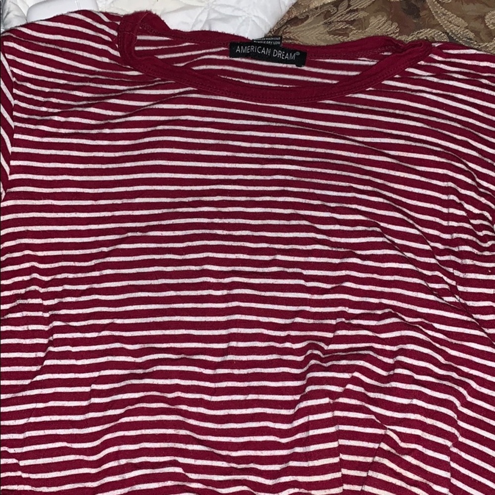 Burgundy stripped shirt